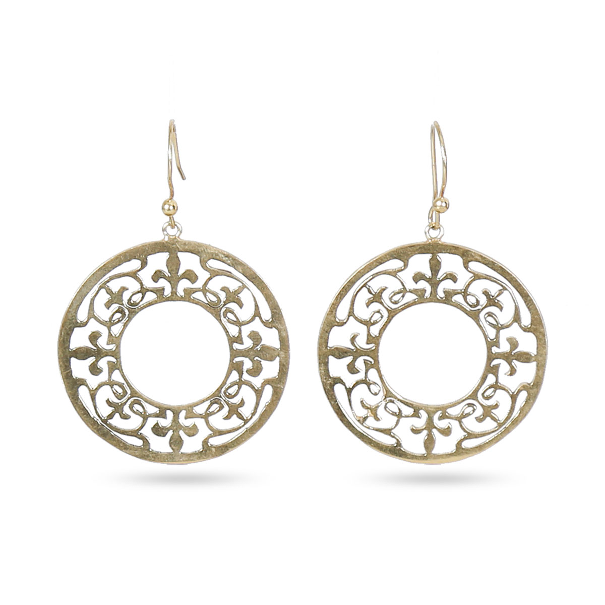 Gold Plated Jewelry Set | Round Drop Pendant, Earrings & Ring 