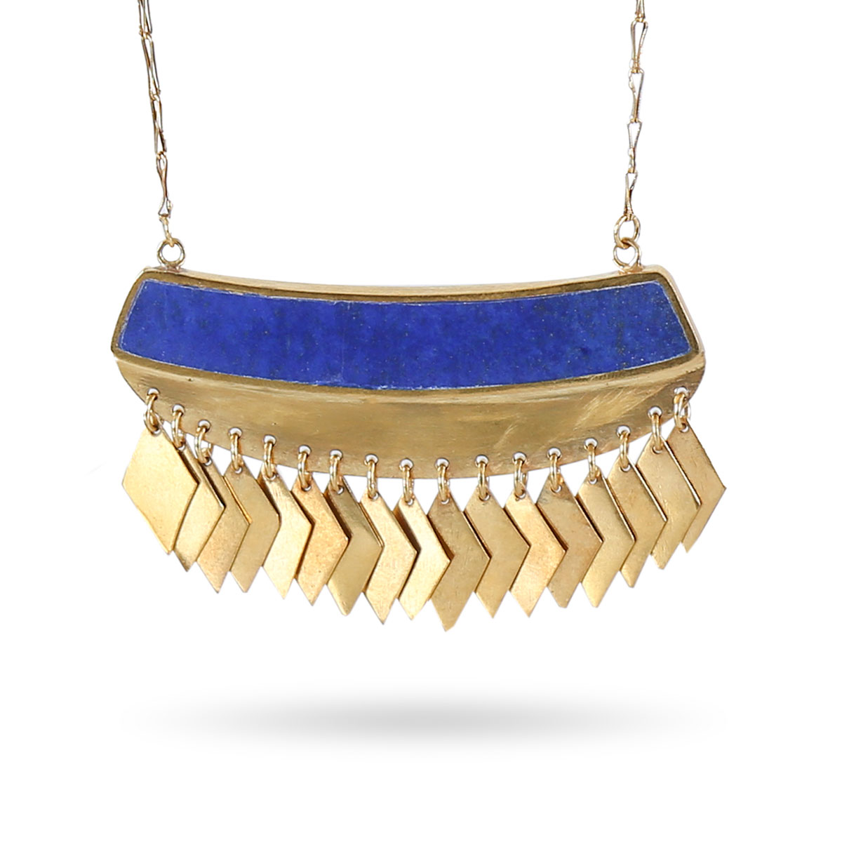 Lapis Lazuli Stone Pendant | Silver Drop Locket
