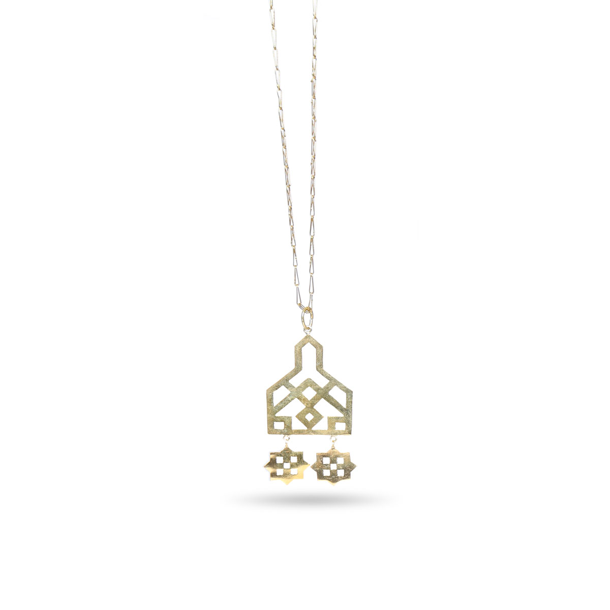 Gold Plated Drop Pendant | Brass Drop Locket