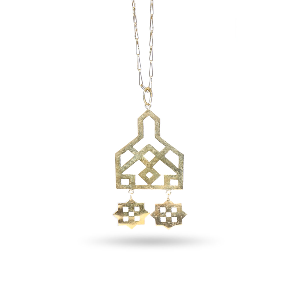 Gold Plated Drop Pendant | Brass Drop Locket