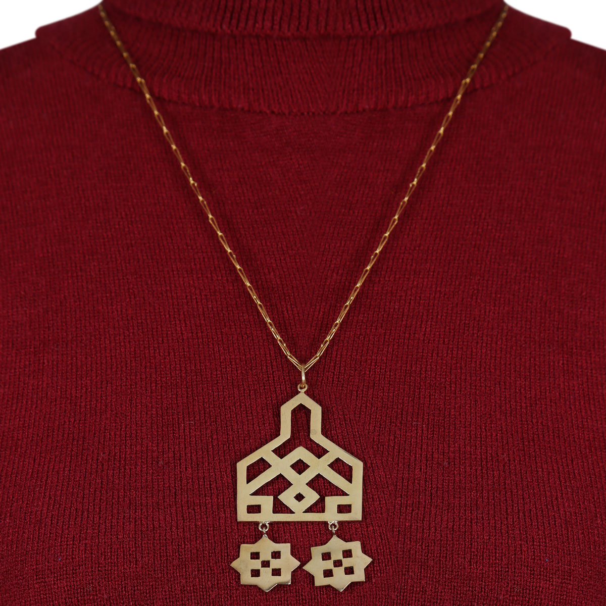 Gold Plated Drop Pendant | Brass Drop Locket