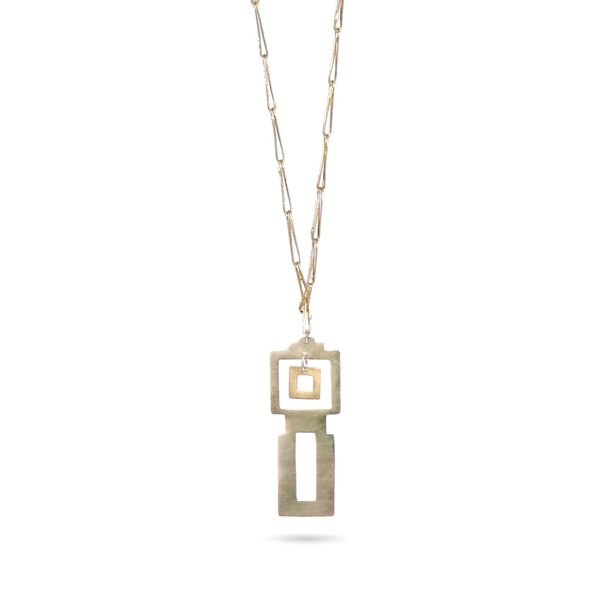 Gold Plated Drop Pendant | Afrah Sautoir Locket 
