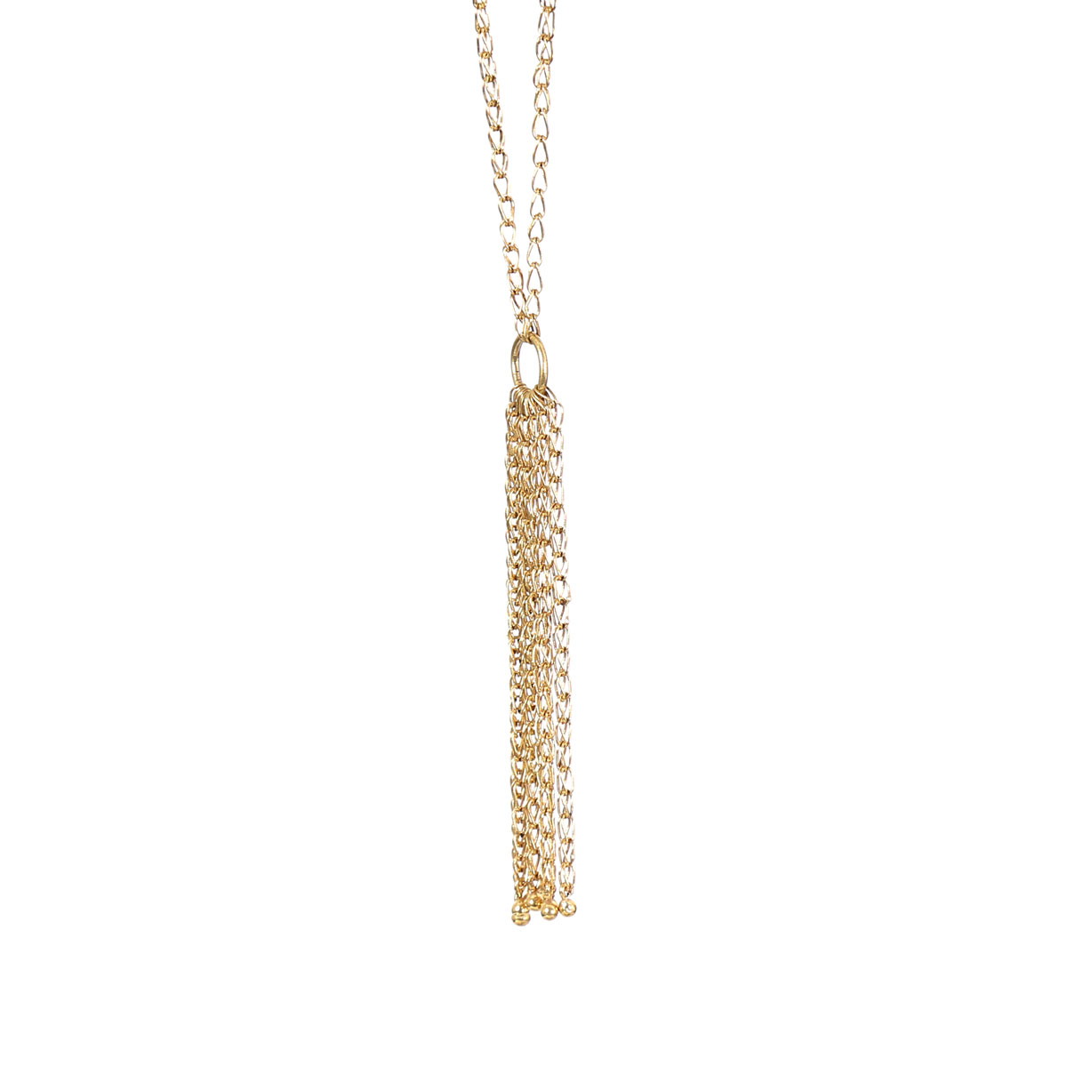 Gold Plated Jewelry Set | Silver Sautoir Pendant & Earrings