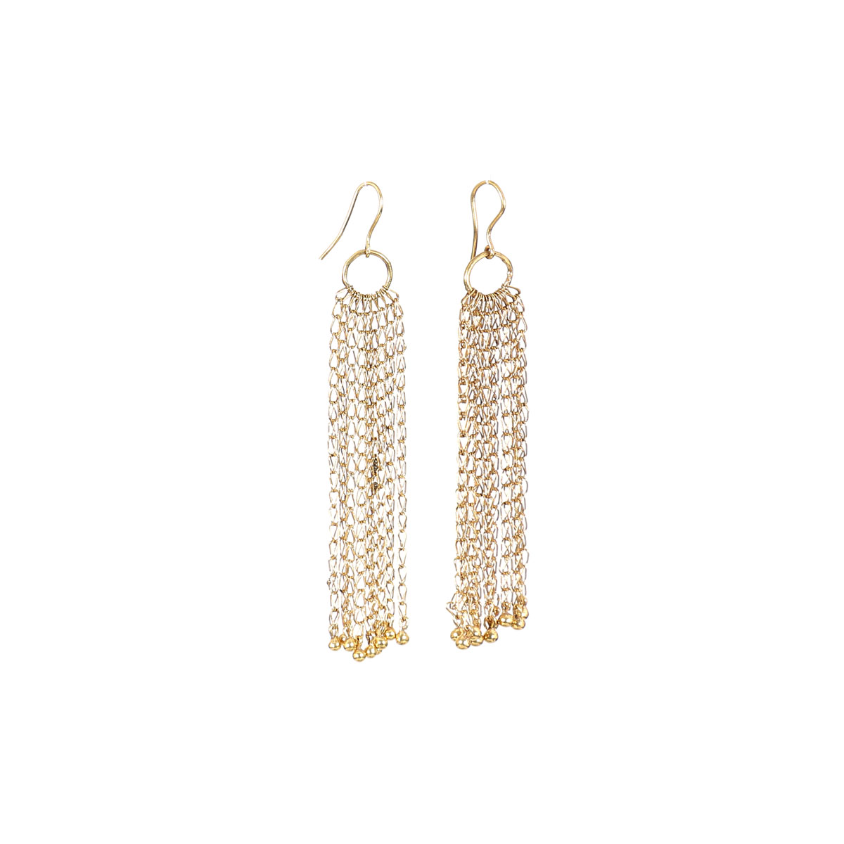 Gold Plated Jewelry Set | Silver Sautoir Pendant & Earrings