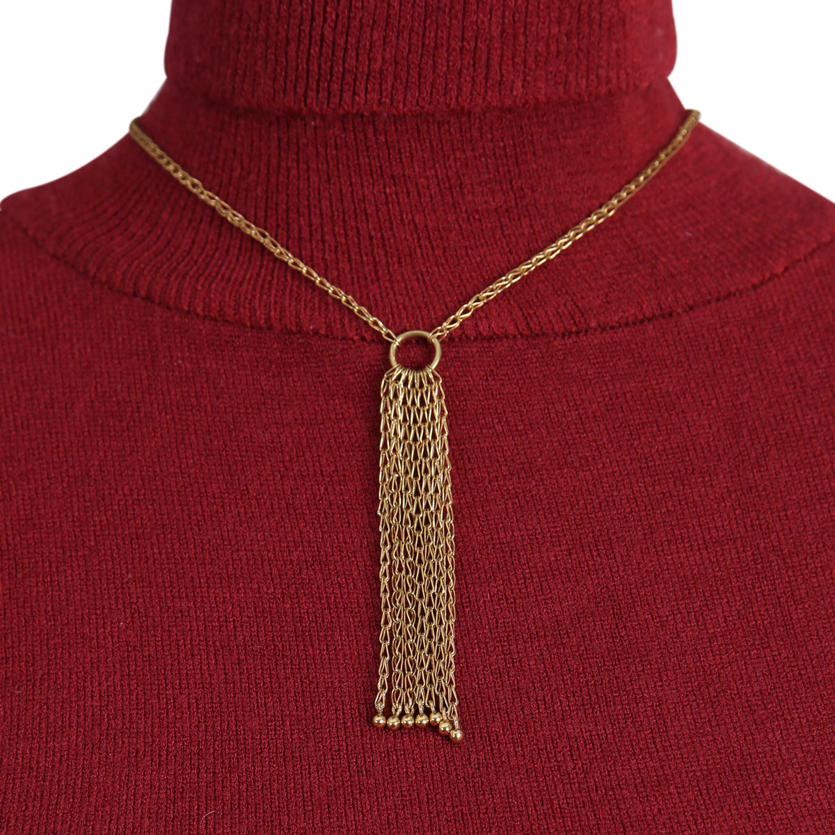 Gold Plated Sautoir Necklace | Drop Chain Locket