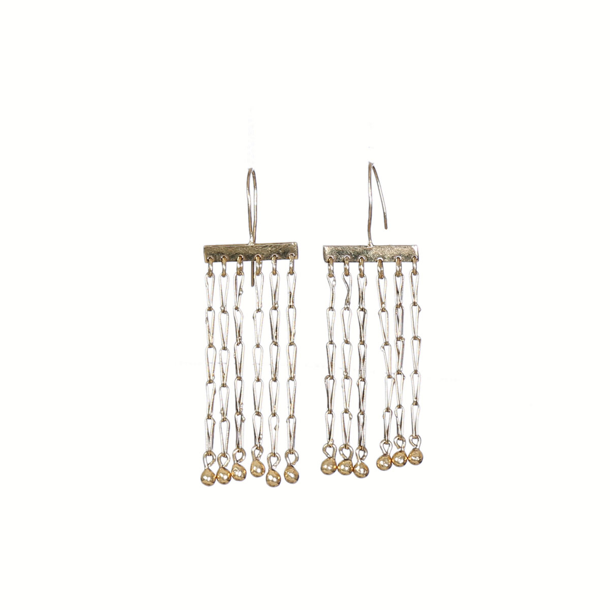 Turkmen Gold Plated Jewelry Set | Silver Pendant & Earrings