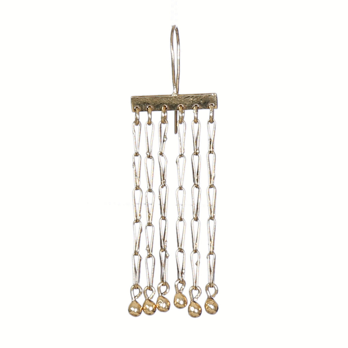 Turkmen Gold Plated Earrings | Wire-Hook Drop Earrings