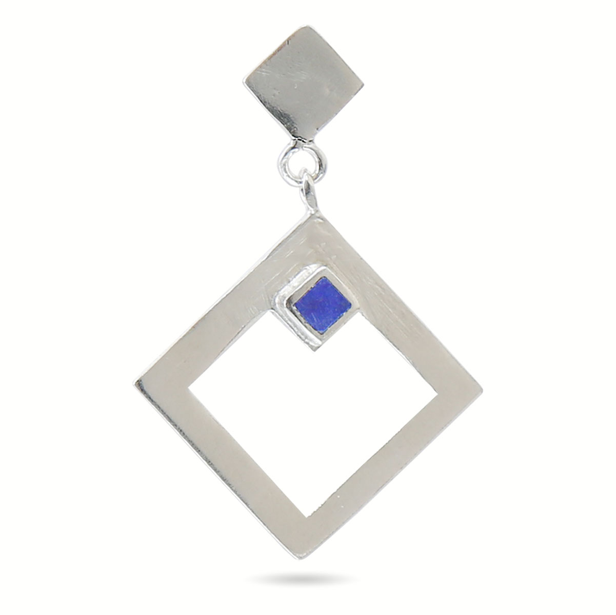 Lapis Lazuli Dangle Earrings | Marquise Silver Earrings