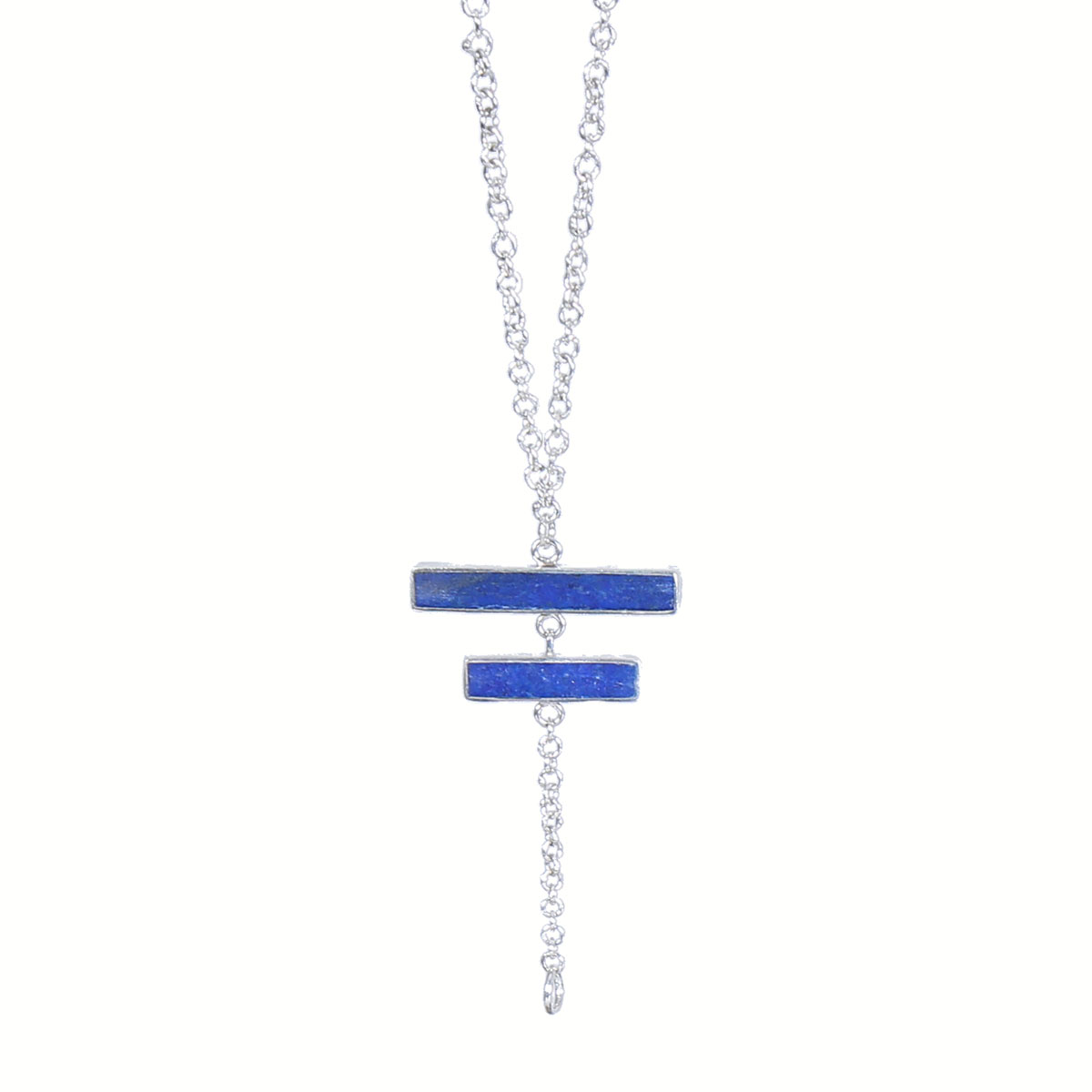 Lapis Stone Jewelry Set | Silver Pendant, Earrings, Ring & Bracelet