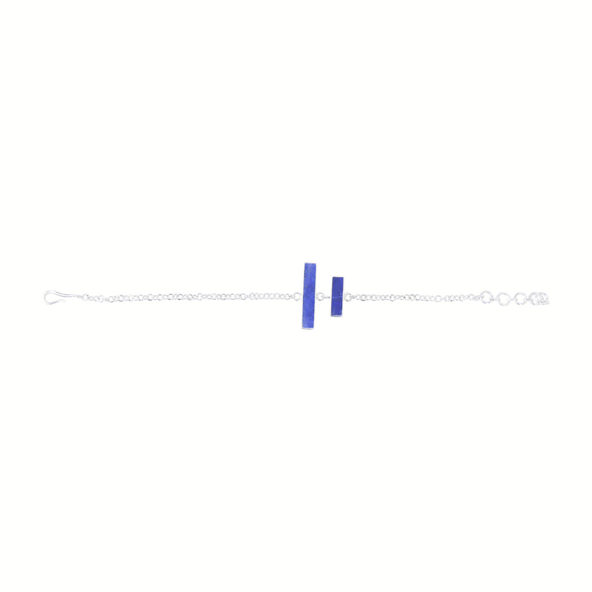 Lapis Stone Silver Bracelet | Birthstone Chain Bracelet
