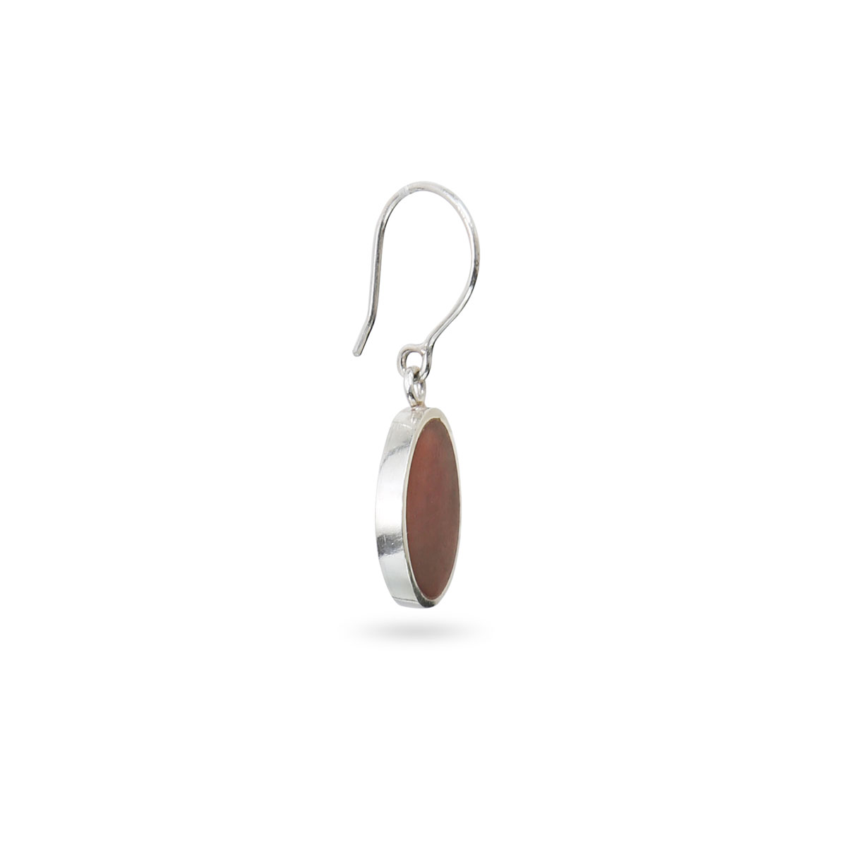 Red Agate Dangle Earrings | Silver Wire-Hook Earrings