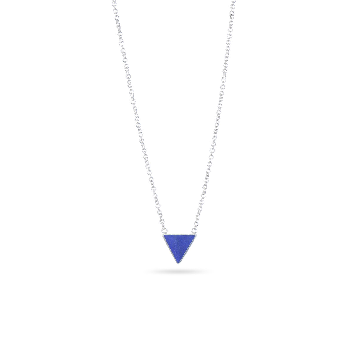 Lapis Stone Drop Necklace | Silver Chain Locket 