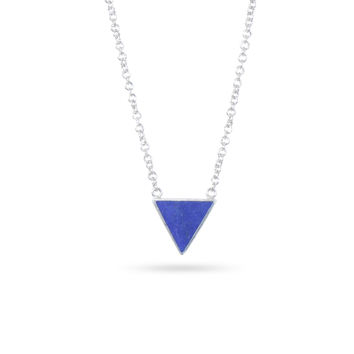 Lapis Stone Drop Necklace | Silver Chain Locket 