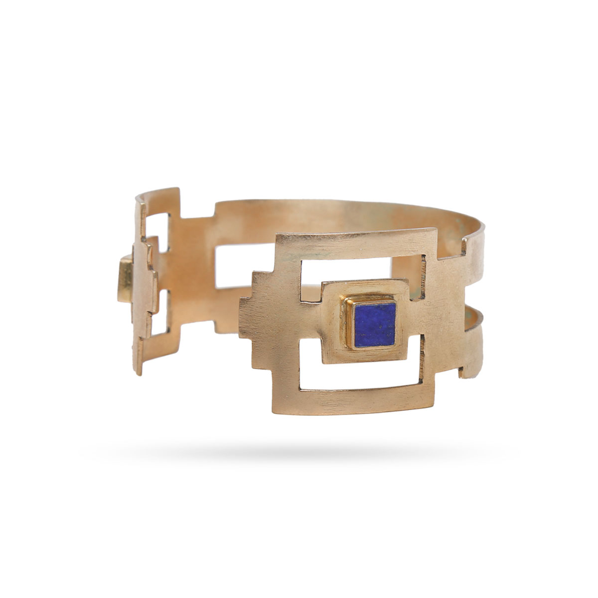 Blue Lapis Lazuli jewelry Set | Gold Plated Pendant, Earrings & Bracelet 