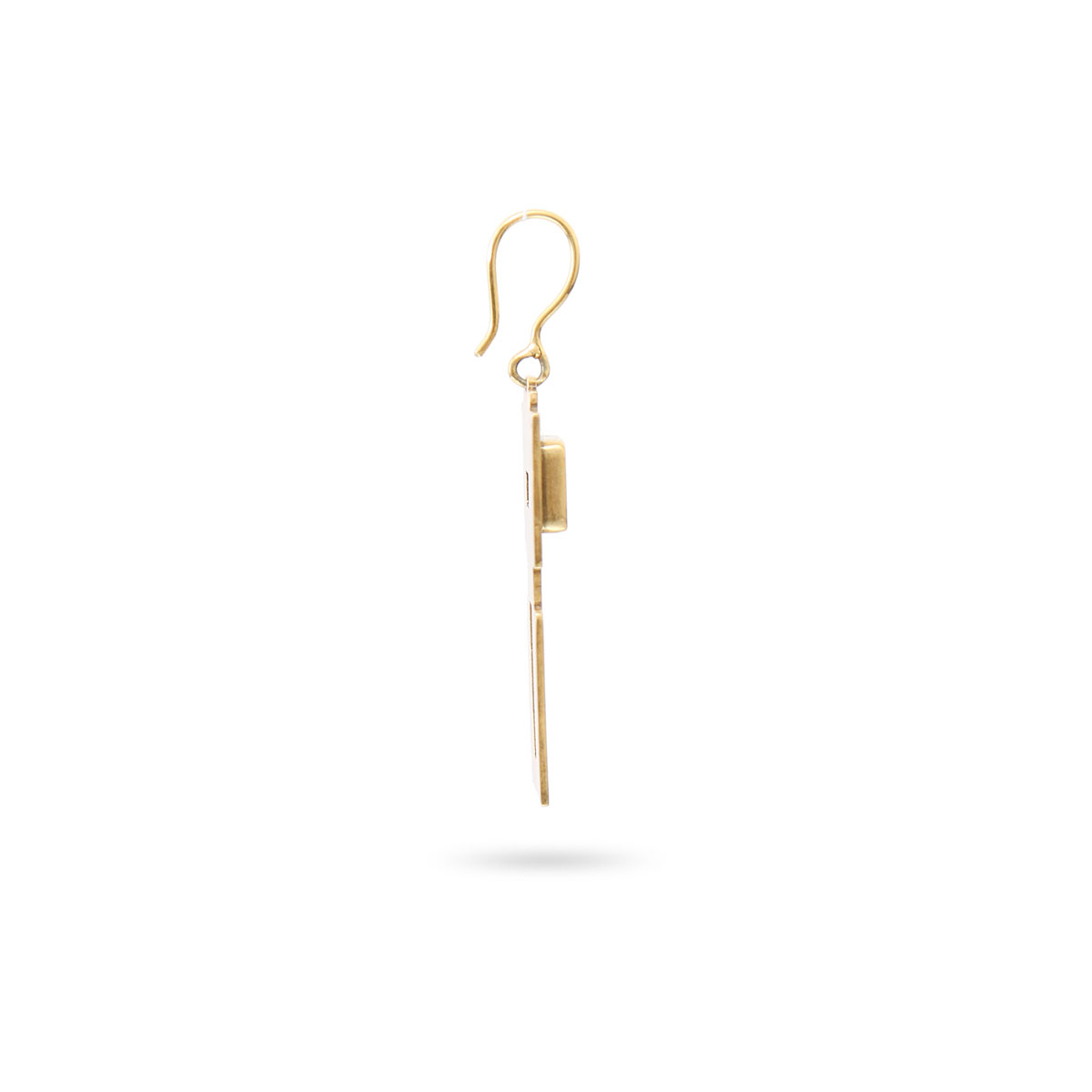 Lapis Lazuli Antique Brass Earrings | Gold Plated Dangle Earrings