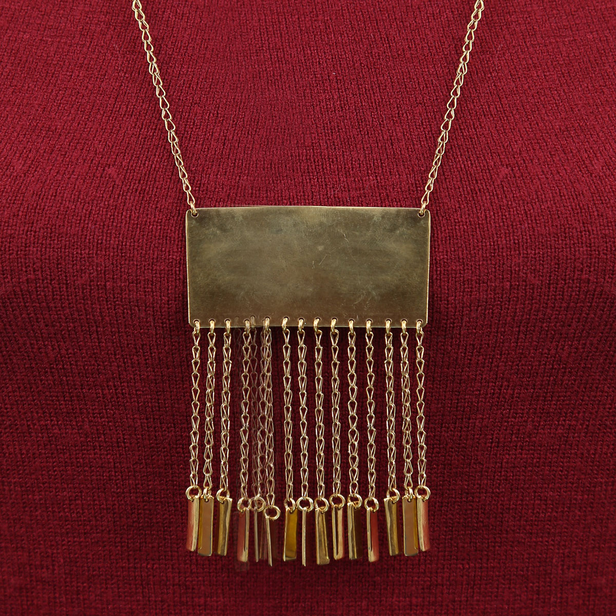 Turkmen Gold Plated Necklace | Drop Chime Pendant Necklace