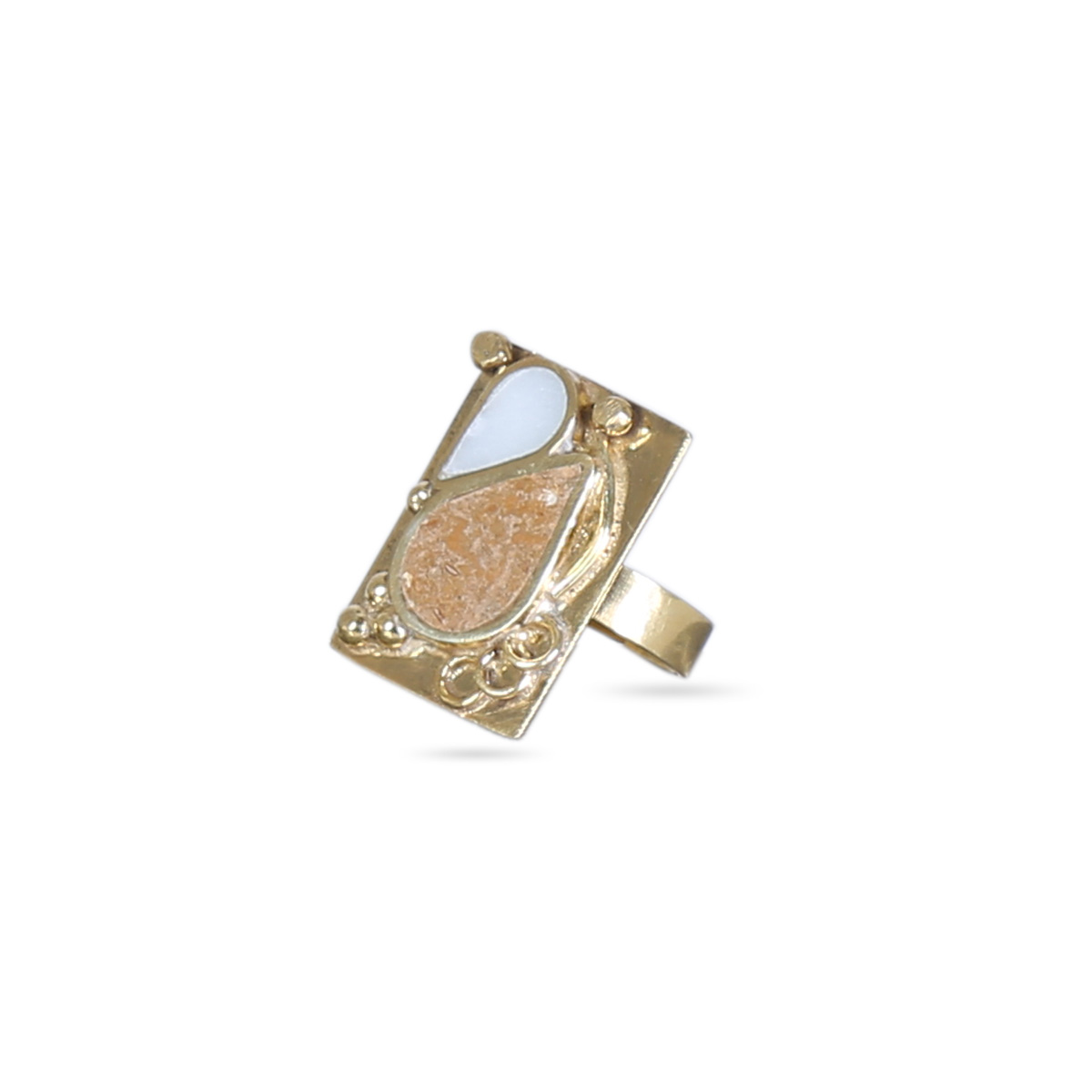 Marble Jewelry Set | Sterling Silver Cuff Bracelet & Ring