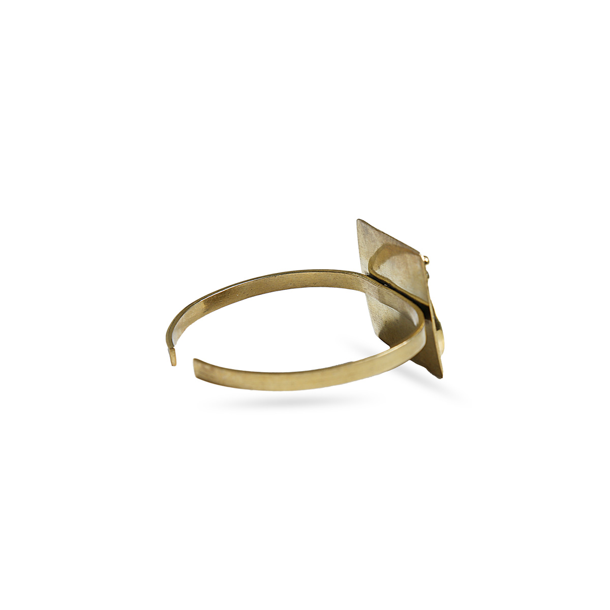 Marble Open Bangle Bracelet | Gold Plated Cuff Bracelet 