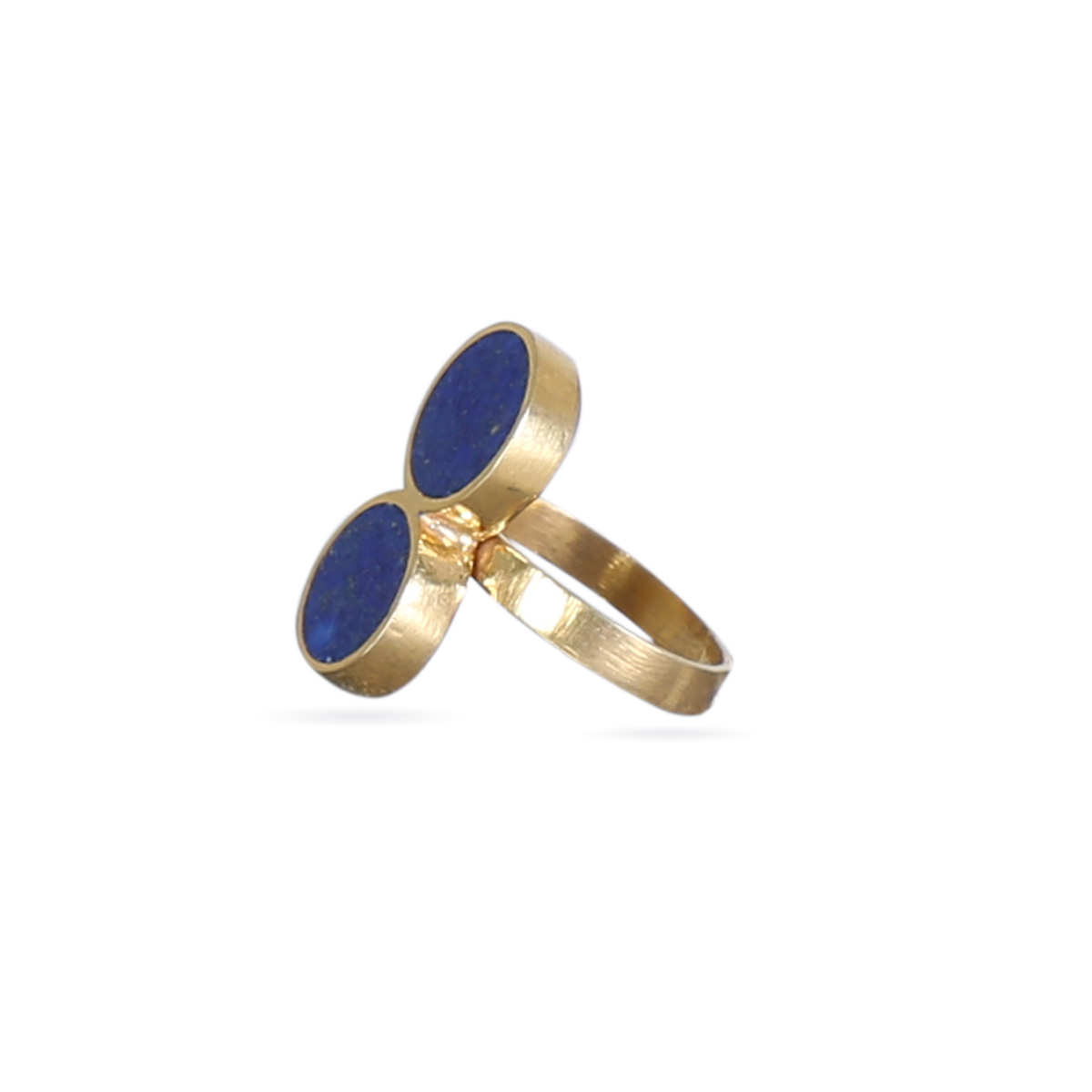 Lapis Stone Bracelet & Ring Set | Gold Plated Cuff Bracelet & Ring