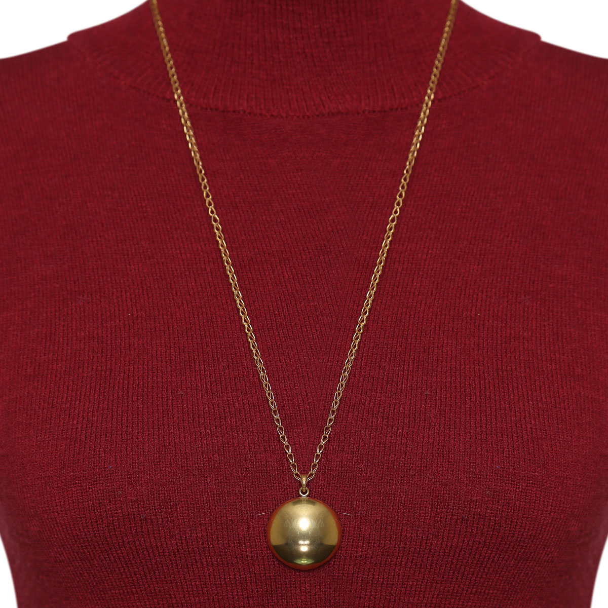 Gold Plated Pendant Necklace | Drop Chain Locket