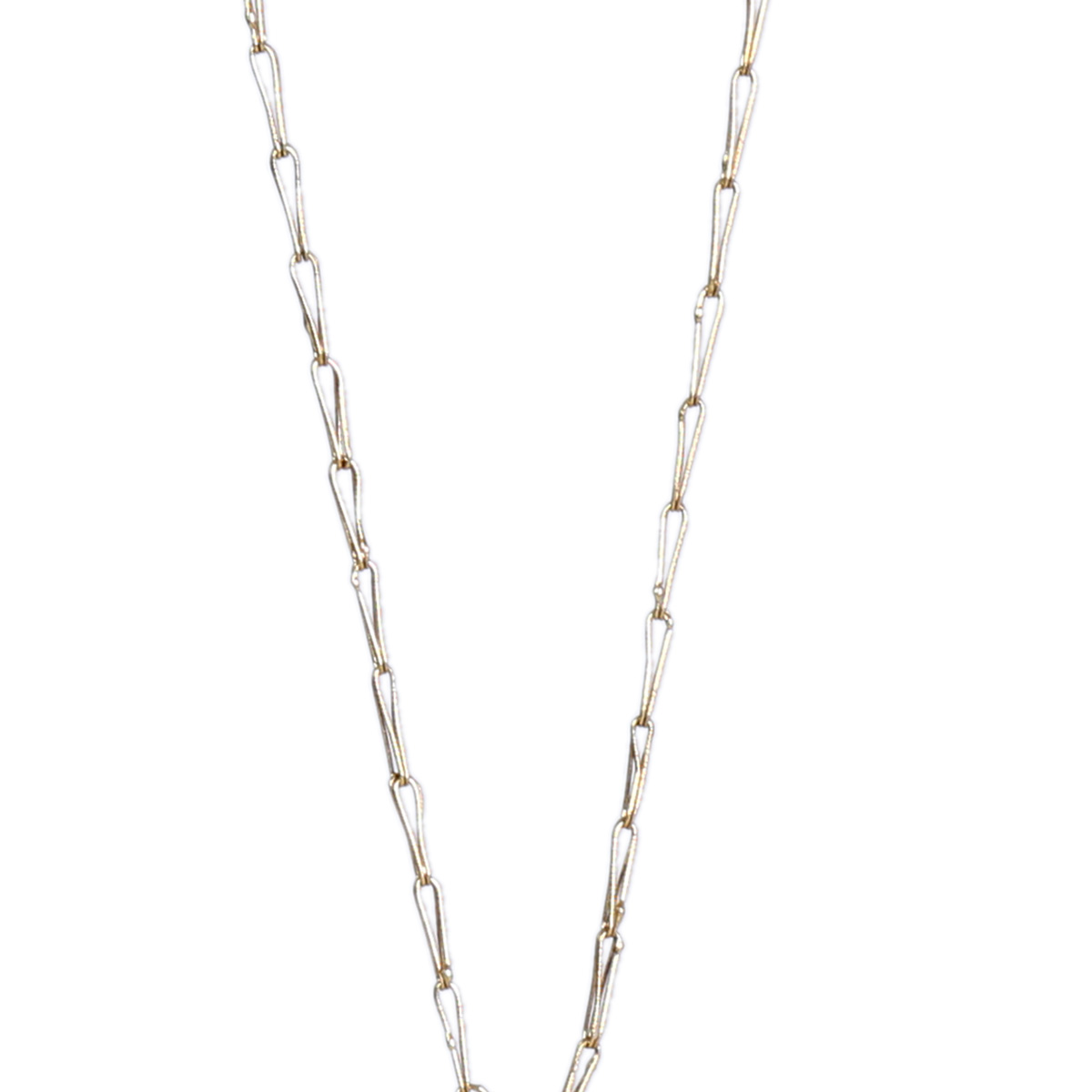 White Marble Stone Necklace | Silver Round Chain Locket