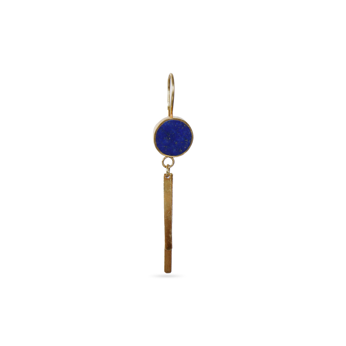 Blue Lapis Stone Earring | Gold Plated Dangle Earrings