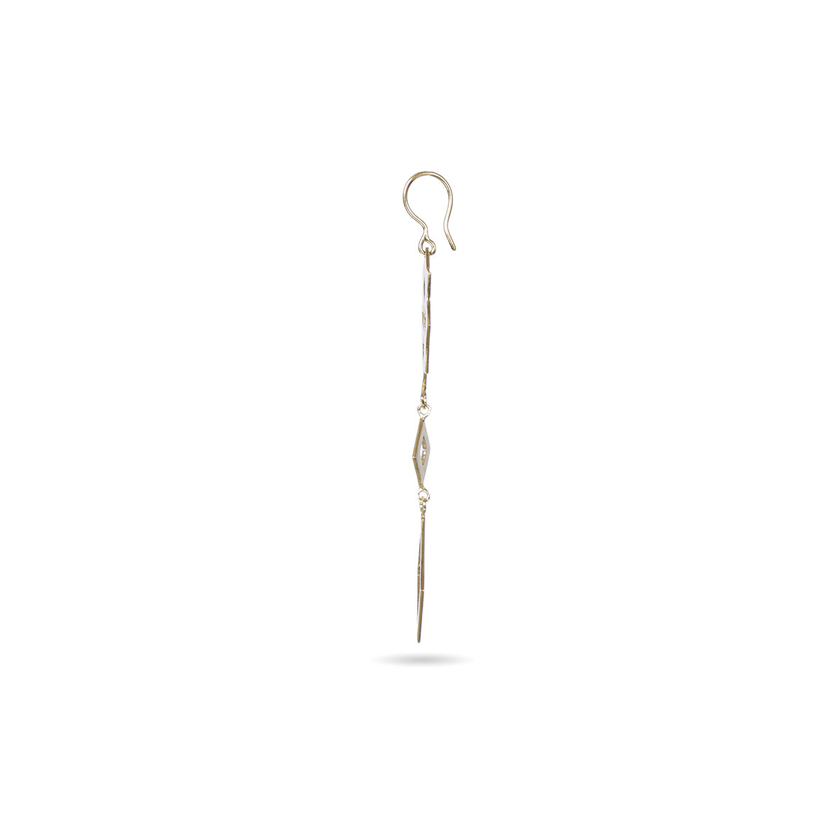 Gold Plated Floral Style Earrings | Dangle Hook Earrings
