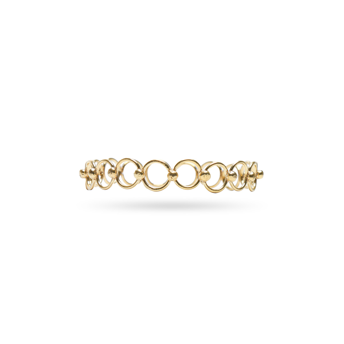 Gold Plated Chain Bracelet | Brass Bangle Style Bracelet 