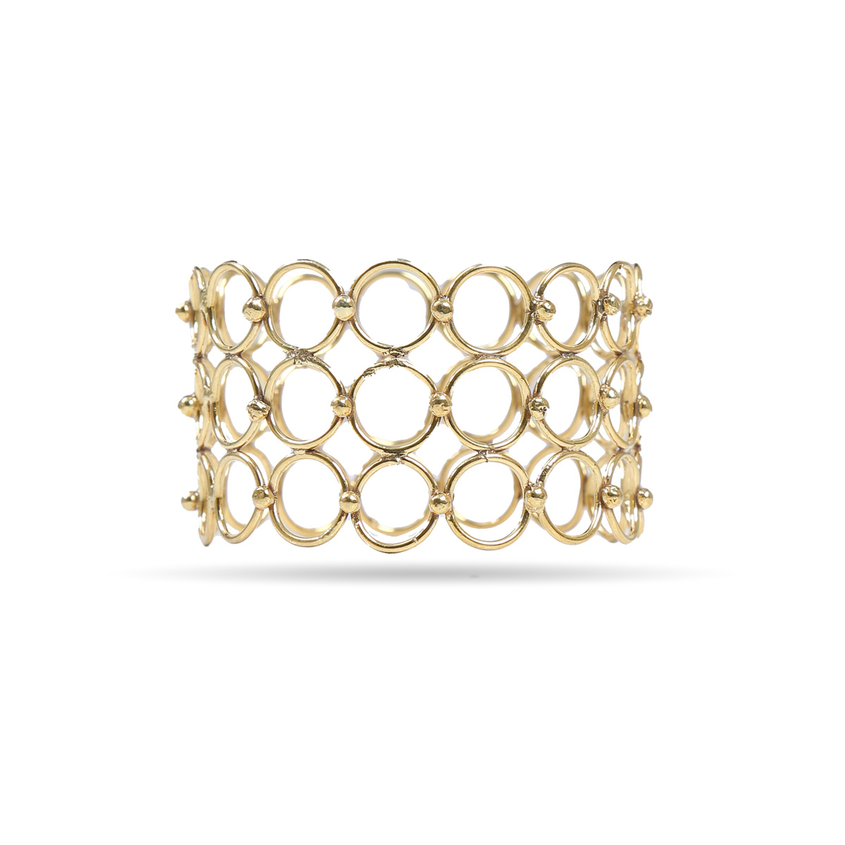 Gold Plated Chain Bracelet | Brass Bangle Bracelet 