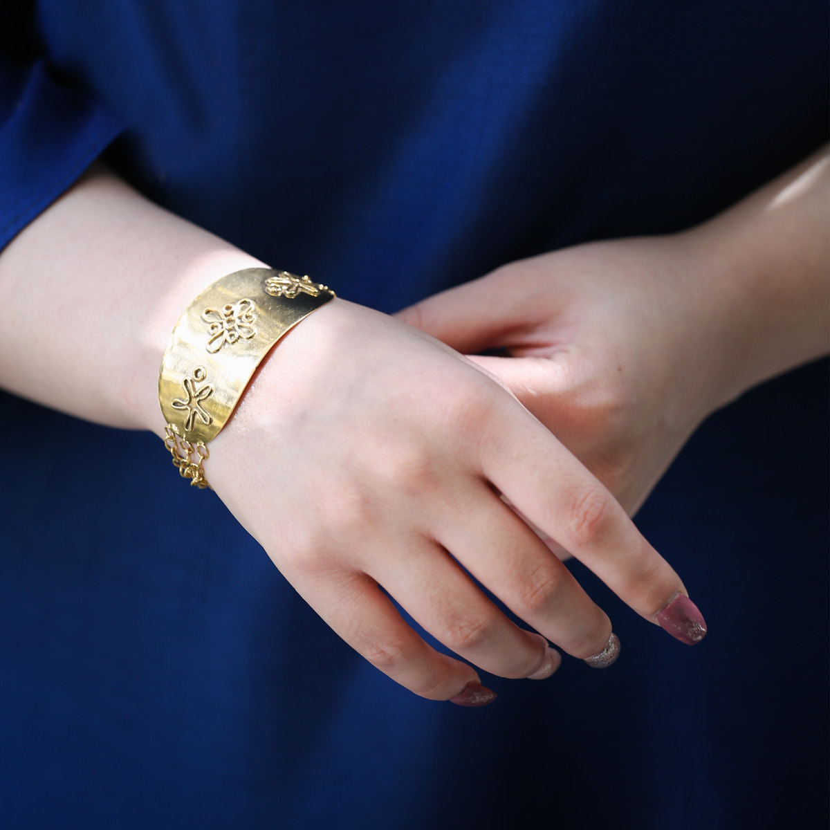 Gold Plated Bar Bracelet | Brass Chain Bracelet