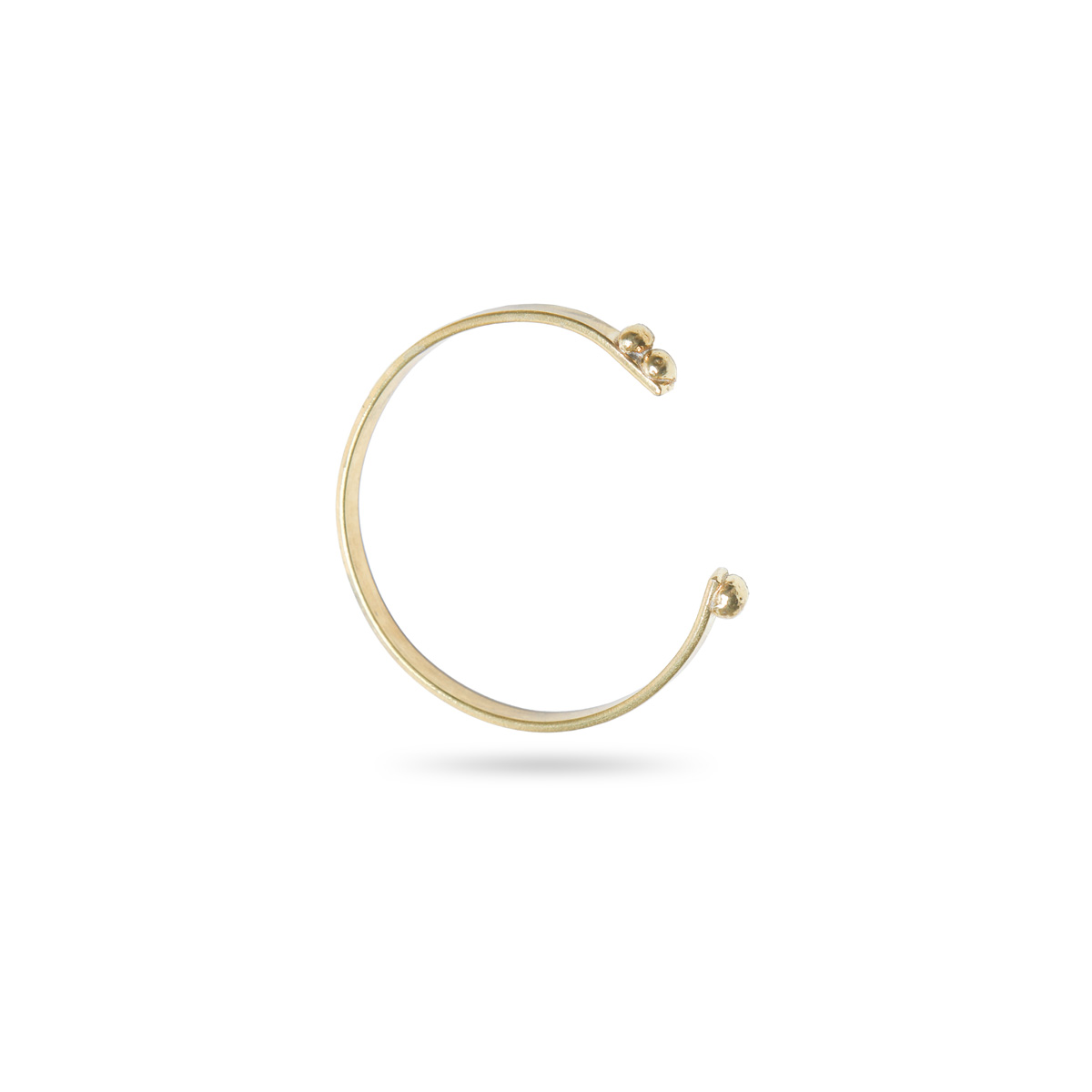 Gold Plated Open Cuff Bracelet | Brass Bangle Bracelet 