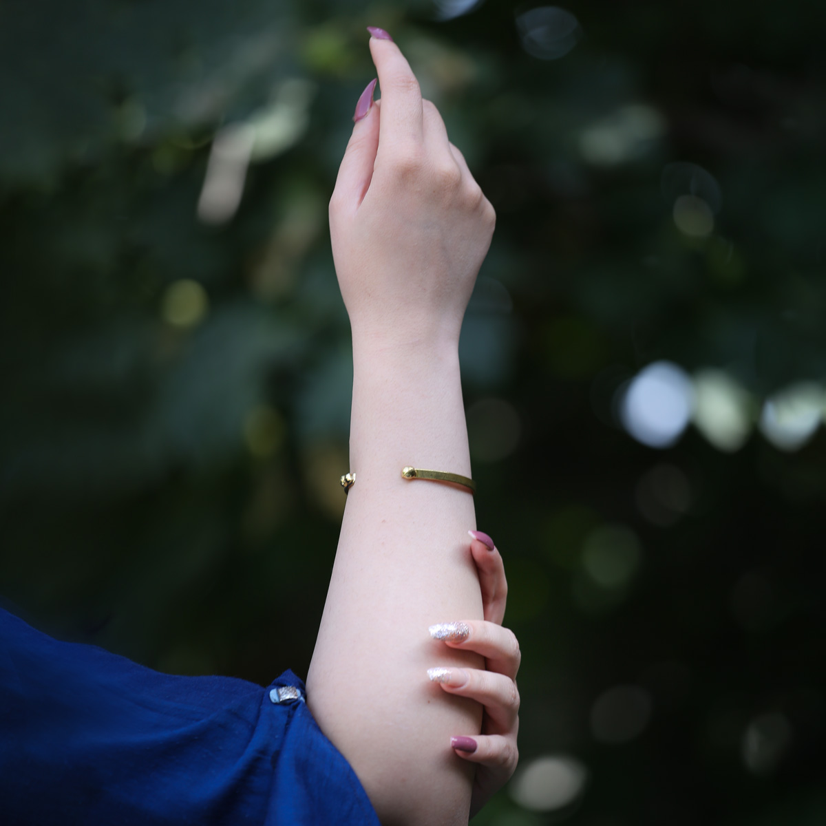 Gold Plated Open Cuff Bracelet | Brass Bangle Bracelet 