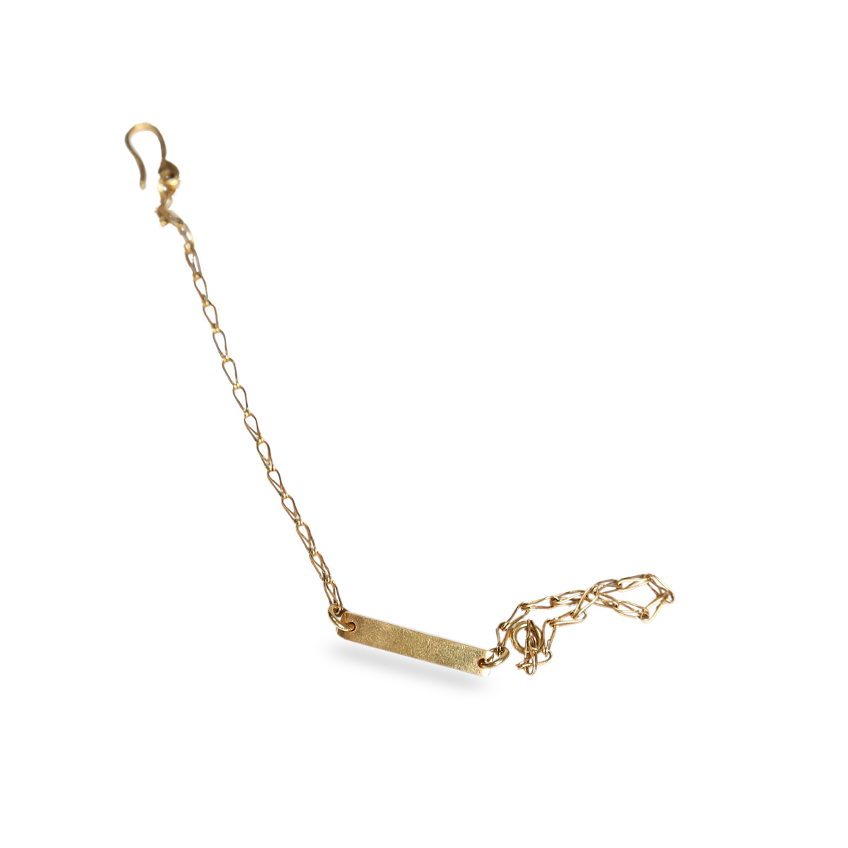 Turkmen Brass Chain Bracelet | Gold Plated Bar Bracelet 
