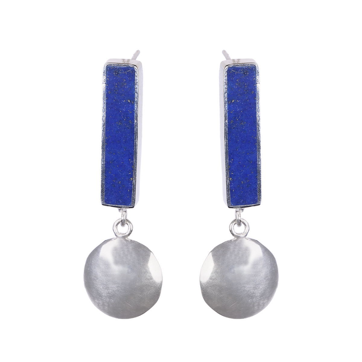 Lapis Lazuli Stone Jewelry Set | Rectangle Pendant, Earrings & Ring