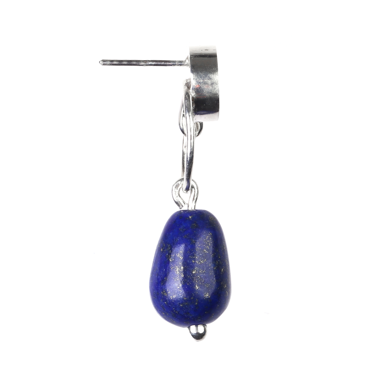 Blue Lapis Lazuli Dangle Earrings | Silver Teardrop Earrings