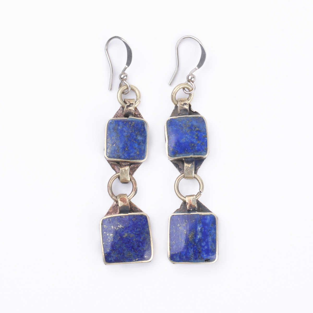 Lapis Lazuli Earrings | Dangle Silver Earrings