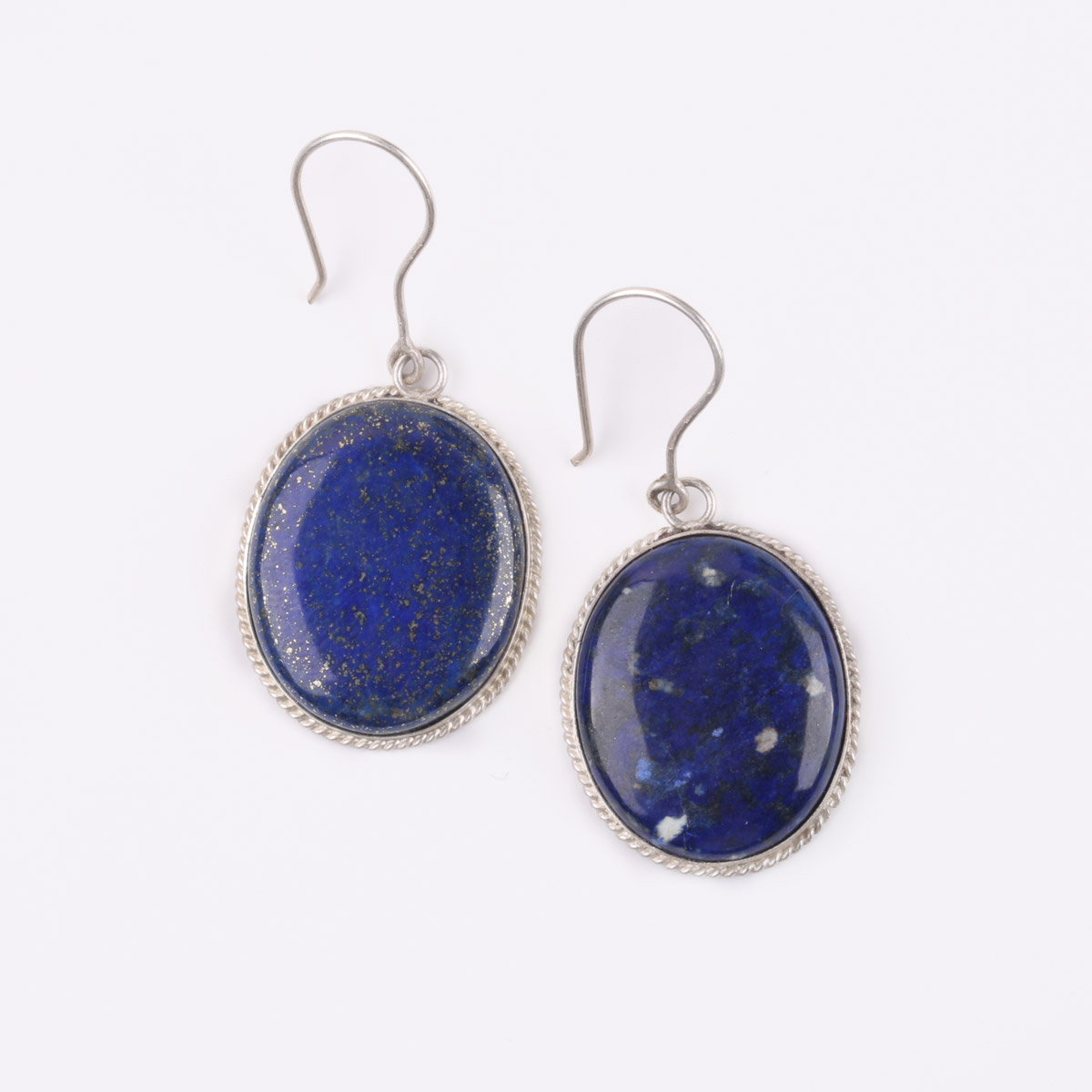 Lapis Lazuli Jewelry Set | Round Silver Set 