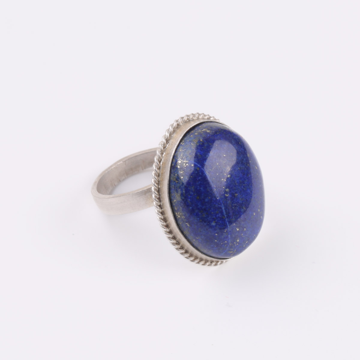 Lapis Lazuli Jewelry Set | Round Silver Set 