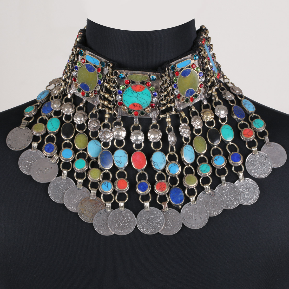 Agate Plastron Set | Traditional Silver Set