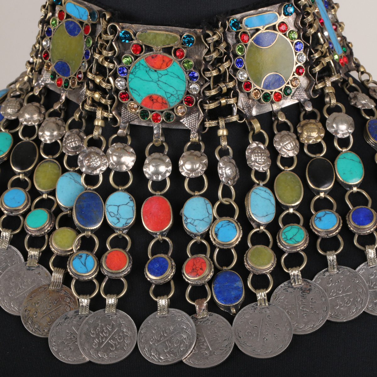 Agate Plastron Set | Traditional Silver Set