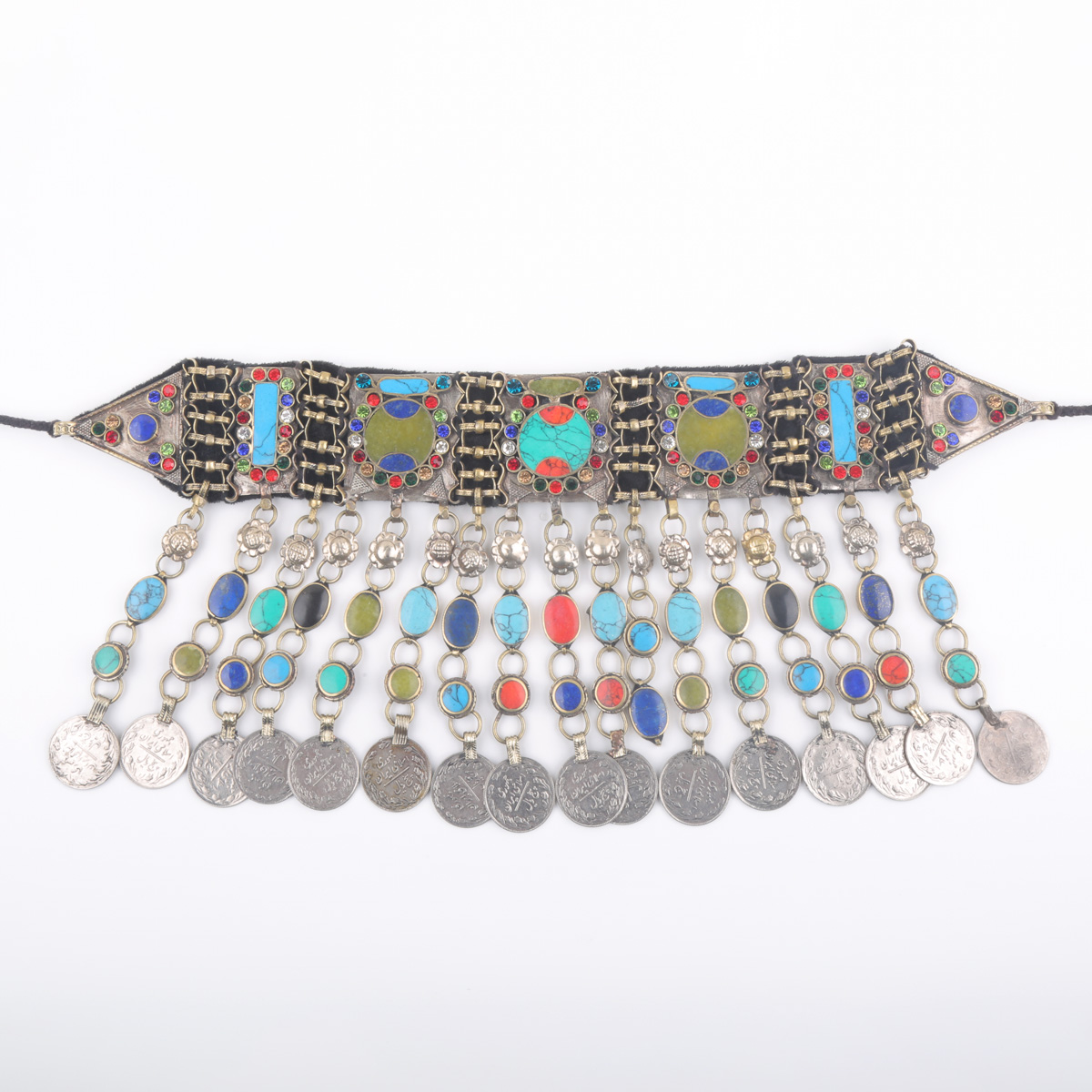 Agate Plastron Set | Traditional Silver Set
