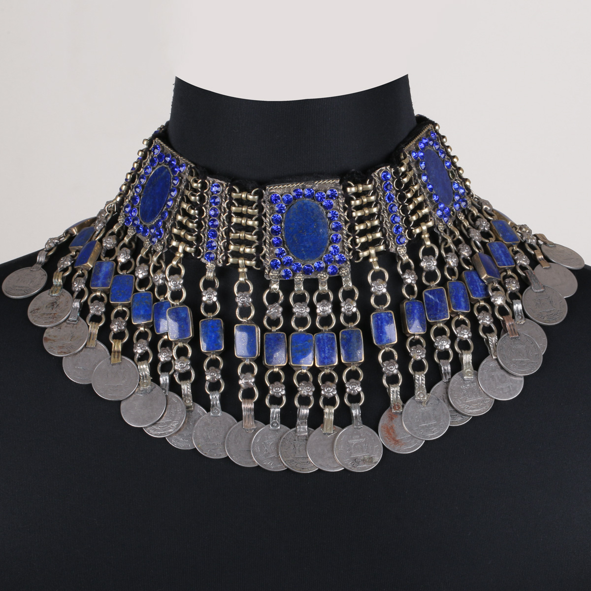 Lapis Lazuli Choker Set | Traditional Bridal Choker Set