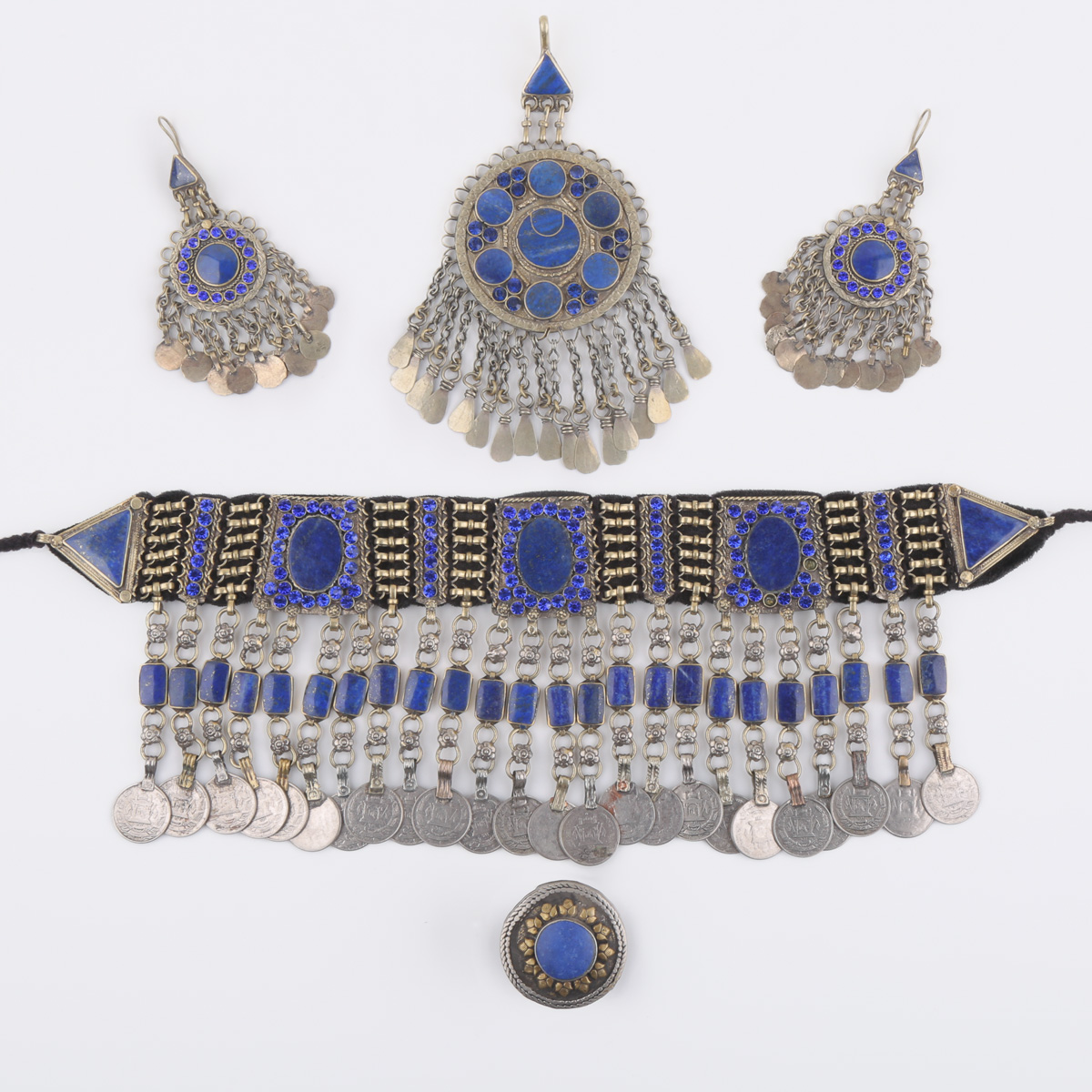Lapis Lazuli Choker Set | Traditional Bridal Choker Set