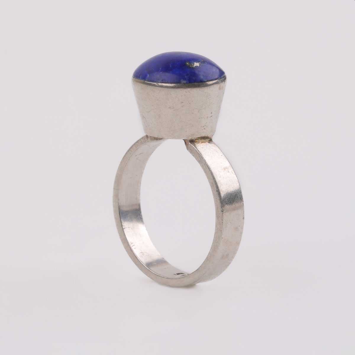 Lapis Lazuli Ring | Silver Round Ring
