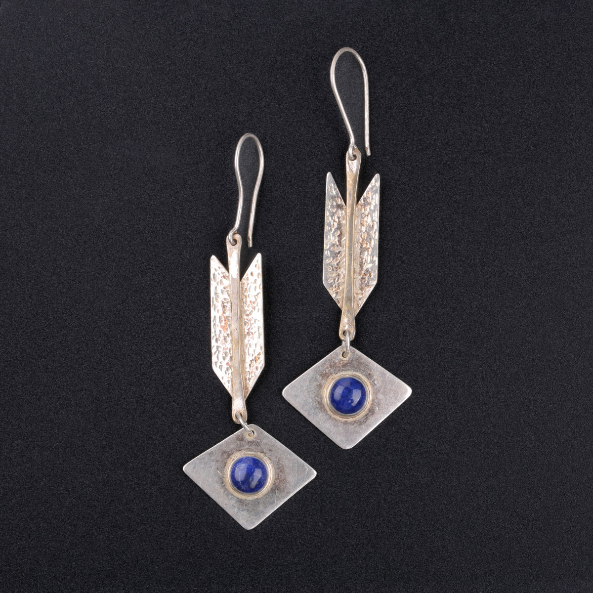 Lapis Hook Earrings | Dangle Silver Earrings