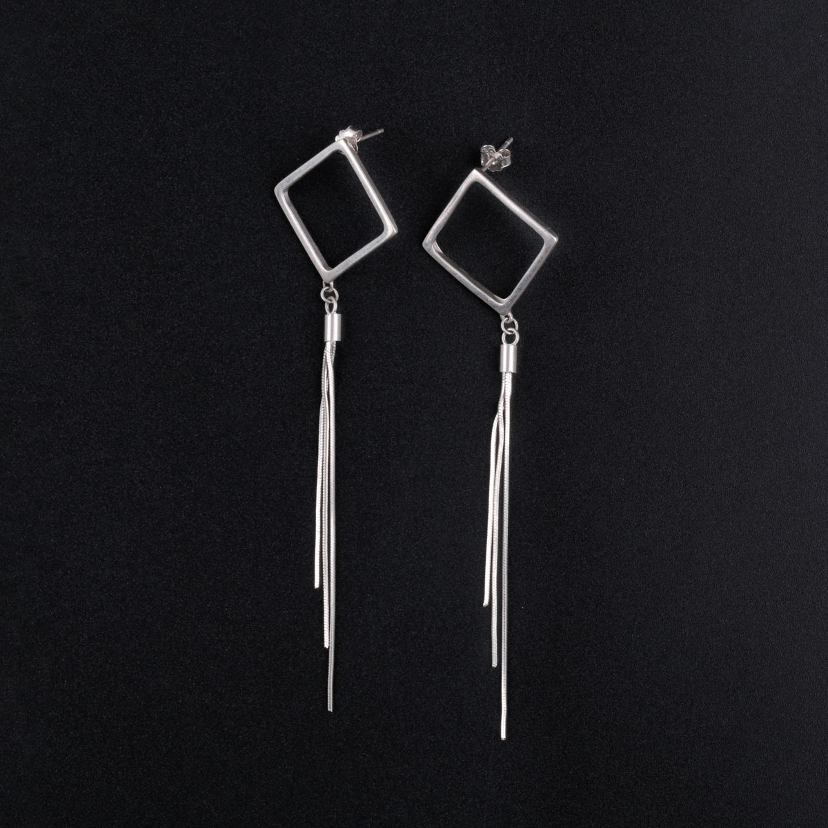 Silver Shoulder Earings | Drop Multi-Strand Earrings 
