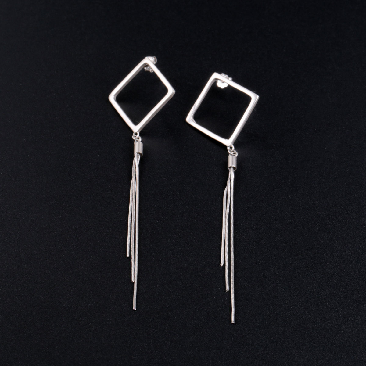Silver Shoulder Earings | Drop Multi-Strand Earrings 