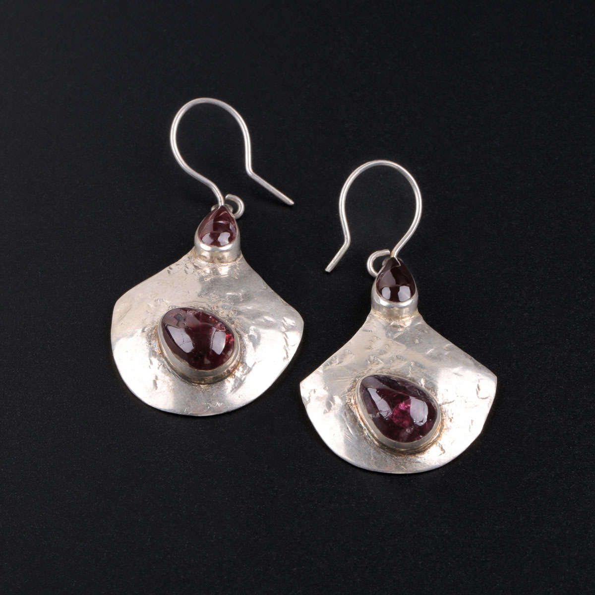 Red Garnet Earrings | Wire-Hook Earrings 