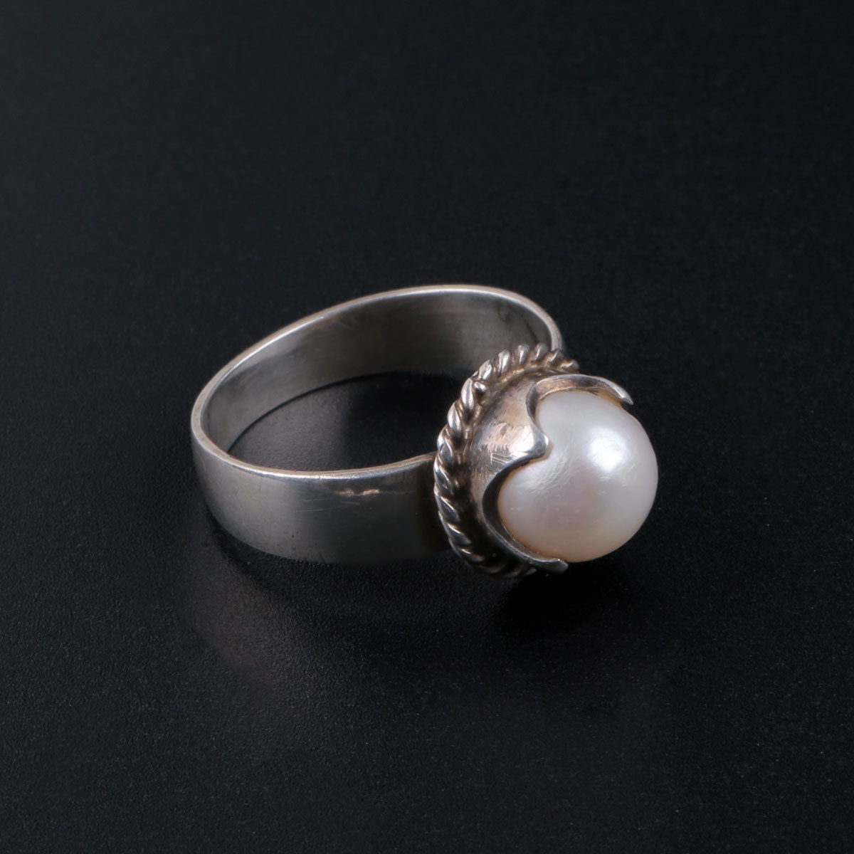 Pearl Matching Earrings & Ring | Silver Dangle Earrings With Ring 