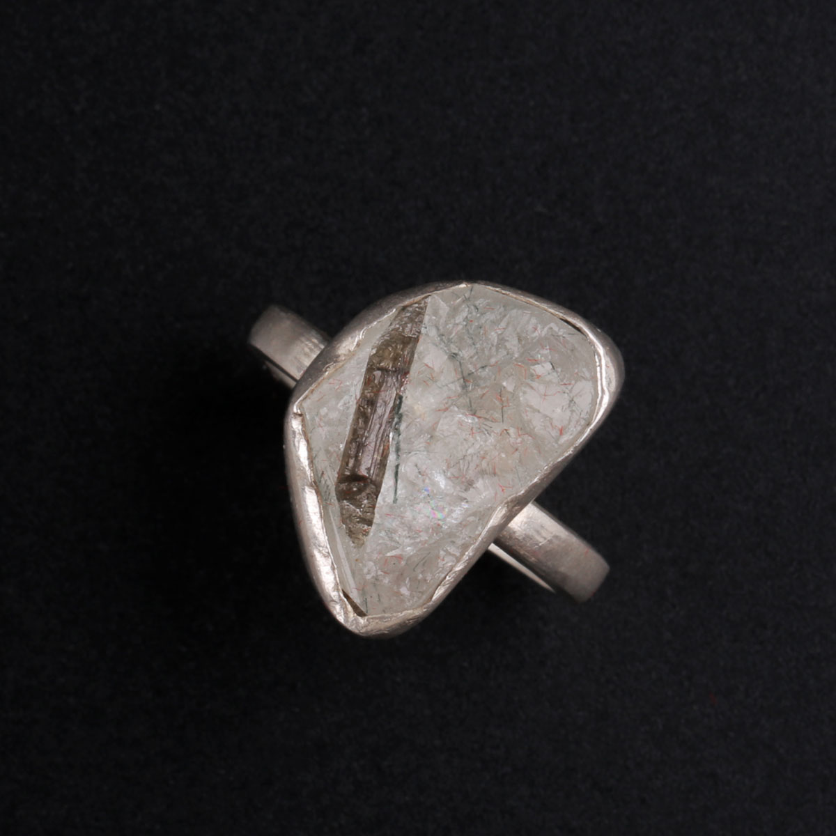 Aquamarine Ring | Silver Opaque Ring